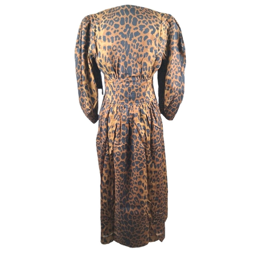 Leopard Animal Print Belted Midi Dress Tuckernuck Graciela Women's Size 8 NWT - Picture 6 of 16
